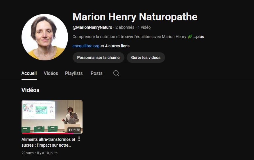 chaine youtube marion henry